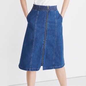 Madewell Midi-Length Denim Skirt